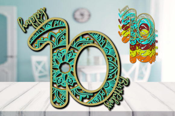 10th Birthday Cake Topper Mandala 3D Review