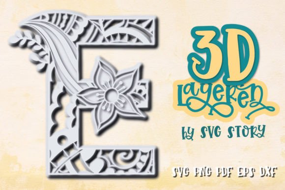 3D Layered Letter E Multilayered Design: A 3D SVG Shapes Review for Modern Branding