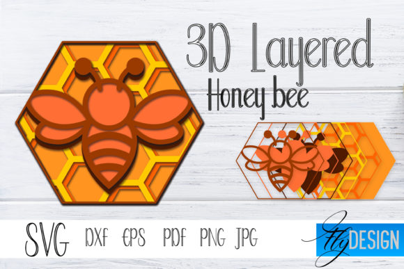 3D SVG and Shadow Boxes: Reviewing 3d Layered SVG. Honey Bee 1
