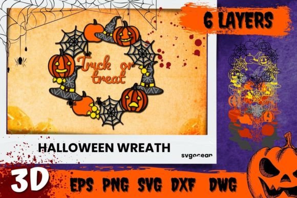 3D Trick or Treat Wreath Svg Review for Shapes