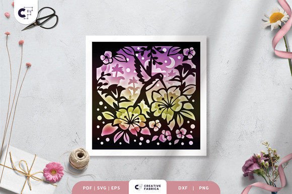 Bird in Spring Garden 3D Shadow Box: A Seasons 3D SVG Review