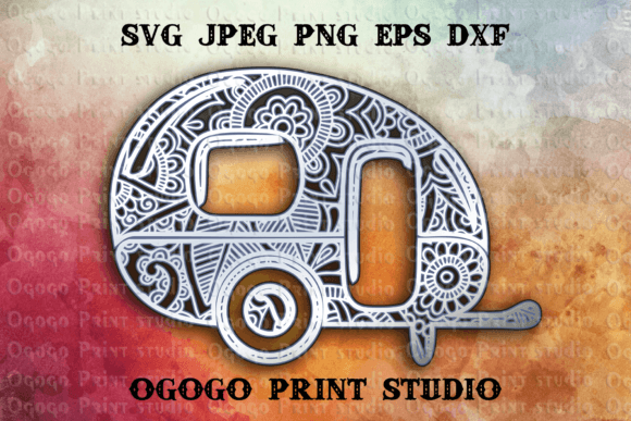 Camper Svg - 3D Layered Mandala SVG Cut