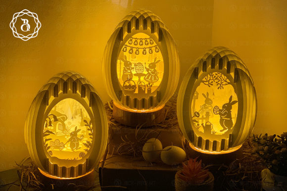 Combo 3 Easter Bunny Eggs Popup 3D