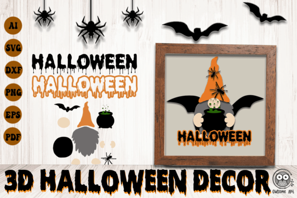 Halloween Gnome 3D Svg Laser Cutting Autumn Amp Review