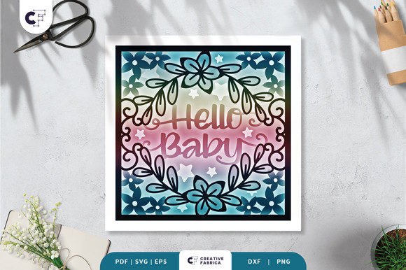 Hello Baby 3D Shadow Box SVG Review