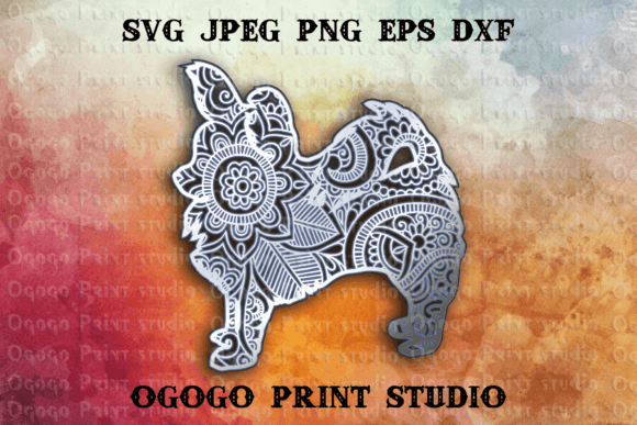 Long Haired Chihuahua - 3D Mandala SVG
